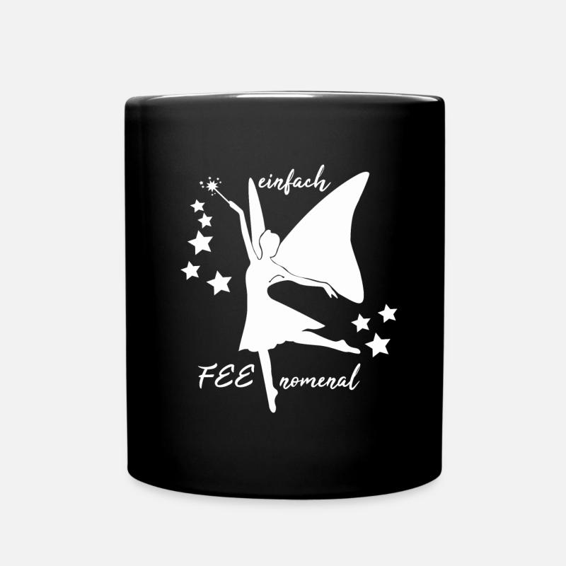 einfach feenomenal Fee Elfe Sterne Geschenkidee - Tasse einfarbig - Schwarz