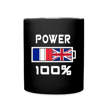 Großbritannien und Frankreich ernähren sich zu 100% - Tasse einfarbig - Schwarz - Vorne
