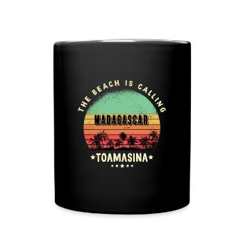 Toamasina Madagaskar Strand Design - Tasse einfarbig - Schwarz - Vorne