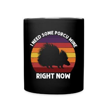 Stachelschweine Designs für Tierliebhaber Nagetier - Tasse einfarbig - Schwarz - Vorne