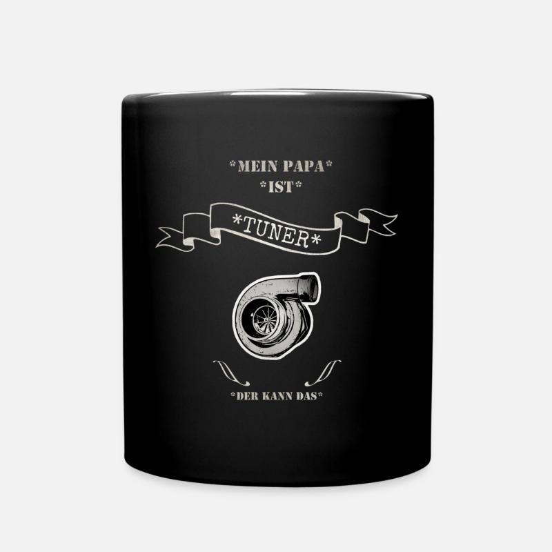 Mein Papa ist Tuner - Tasse einfarbig - Schwarz