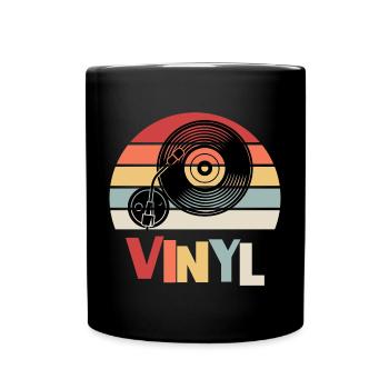 VINYL RETRO MUSIC DESIGN - Tasse einfarbig - Schwarz - Vorne
