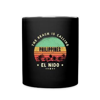 Palmier El Nido Philippines - Mug uni - noir - Devant
