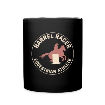 Barrel Racer Racing Reiten Reiten Rennen Rodeo - Tasse einfarbig - Schwarz - Vorne