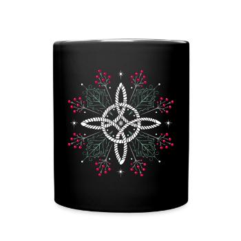 Hexenknoten Ilex Stechpalme - Tasse einfarbig - Schwarz - Vorne