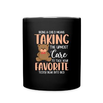 Bär Baby Kinder Niedlich - Tasse einfarbig - Schwarz - Vorne