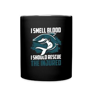Grand requin blanc voilier poisson prédateur - Mug uni - noir - Devant