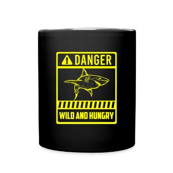 Great White Shark Sea - Full Colour Mug - black - Front