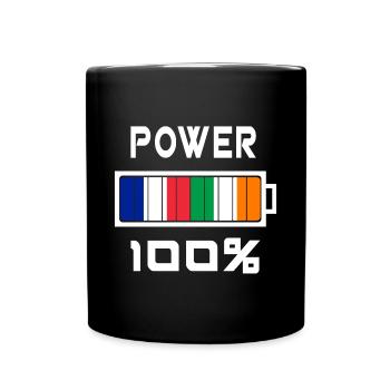 L'Irlande et la France alimentent 100% - Mug uni - noir - Devant