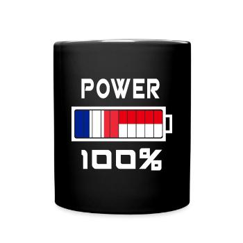 L'Indonésie et la France représentent 100 % - Mug uni - noir - Devant