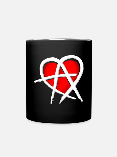 Anarchy & Love - Full Colour Mug - black