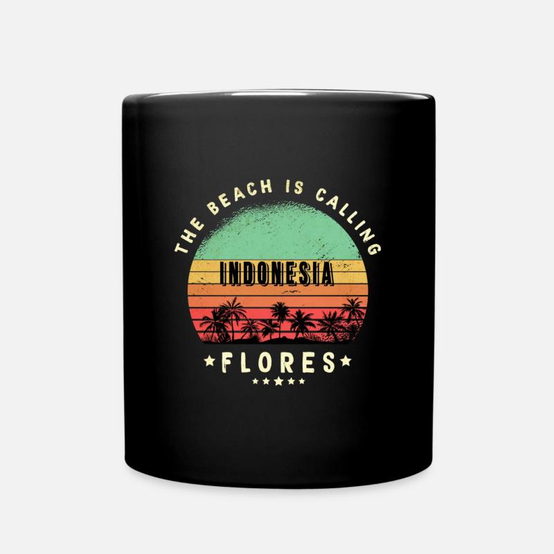 Design de plage Flores Indonésie - Mug uni - noir