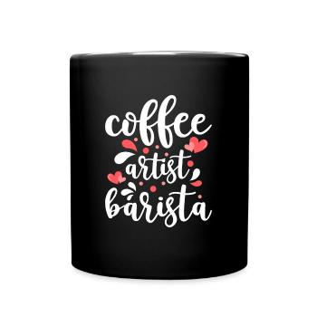 Espresso Koffein Kaffeeliebhaber Siebträger - Tasse einfarbig - Schwarz - Vorne
