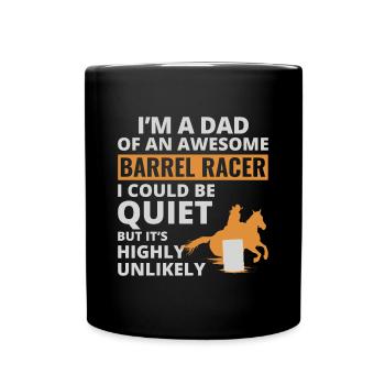 Barrel Racer Racing Équitation Papa Fête des Pères - Mug uni - noir - Devant