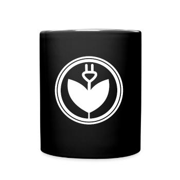 Elektrische Blume - Tasse einfarbig - Schwarz - Vorne