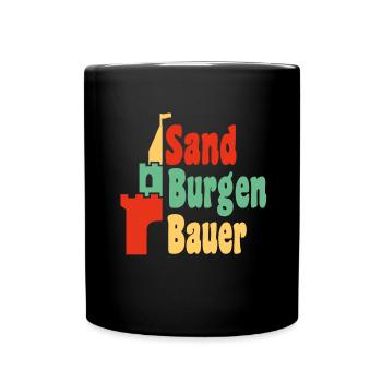 Sandburgenbauer vintage Farben - Tasse einfarbig - Schwarz - Vorne