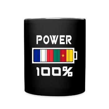 Le Cameroun et la France sont au pouvoir - Mug uni - noir - Devant