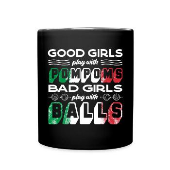 Bocce Ball Player Boules Bocce Female Bocce Player - Full Colour Mug - black - Front