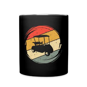 Golf Cart Golfing Golfers Golfers vintage - Full Colour Mug - black - Front