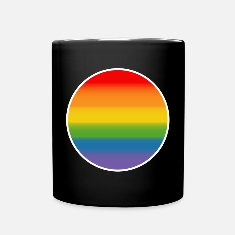 LGBT Rainbow LGBT lgbtqi queer - Full Colour Mug - black