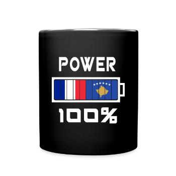 Frankreich und Kosovo sind an der Macht - Tasse einfarbig - Schwarz - Vorne