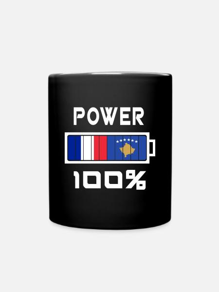 La France et le Kosovo sont au pouvoir - Mug uni - noir