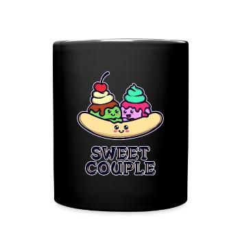 Délicieuses calories Cuisson Bonbons Déclaration - Mug uni - noir - Devant