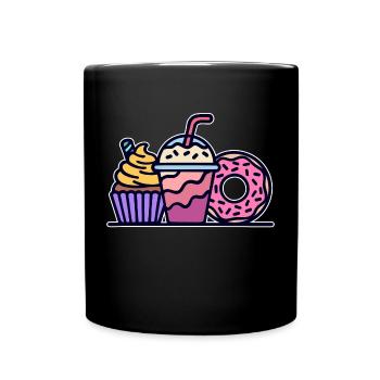 Cupcake Délicieux Bonbons Snack Cuisson Beignet - Mug uni - noir - Devant