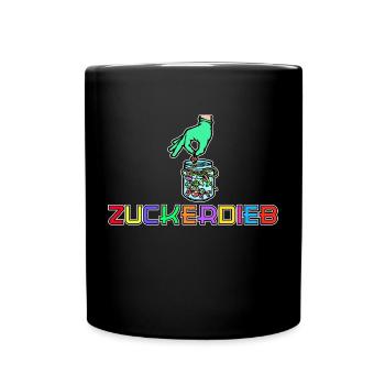 Süßigkeiten Naschkatzen Statement Lecker Bonbon - Tasse einfarbig - Schwarz - Vorne