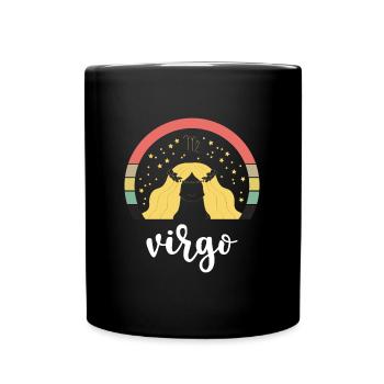 Élément du signe du zodiaque de la Vierge Septembre - Mug uni - noir - Devant