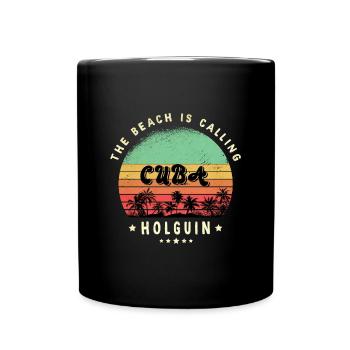 Holguin Kuba Strand Design - Tasse einfarbig - Schwarz - Vorne