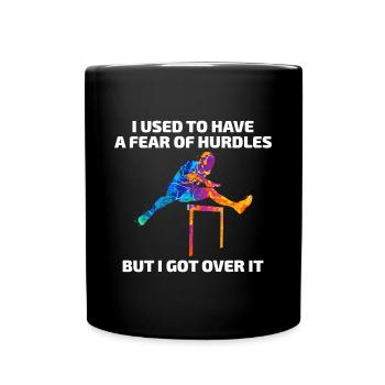 Hurdles Hurdling Hurdler Running Runner Athletes - Full Colour Mug - black - Front