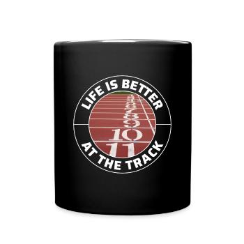 Hürden Hürdenlauf Hürdenläufer Läufer Athleten - Tasse einfarbig - Schwarz - Vorne