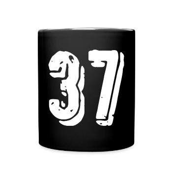 Maillot numéro 37 - Mug uni - noir - Devant