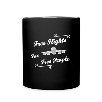 Freedom for pilots - Full Colour Mug - black - Front