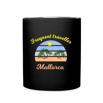 Mallorca Urlaub - Tasse einfarbig - Schwarz - Vorne