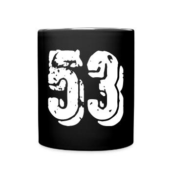 Maillot à 53 numéros - Mug uni - noir - Devant