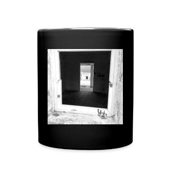 Fenster Nordspanien - Tasse einfarbig - Schwarz - Vorne