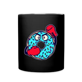 Donut Lecker Süßigkeiten Backen Naschen Kalorien - Tasse einfarbig - Schwarz - Vorne
