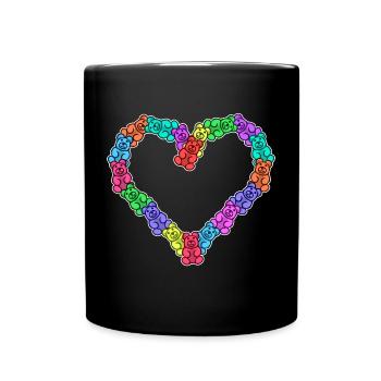 Bonbons sucre bonbon dessert dent sucrée - Mug uni - noir - Devant