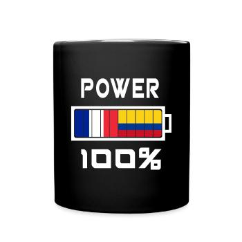 France and Colombia feed 100% - Full Colour Mug - black - Front