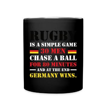 Le rugby est un jeu simple Allemagne Rugby - Mug uni - noir - Devant