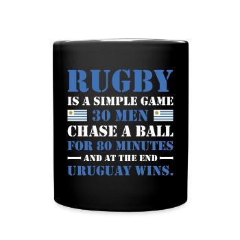 Rugby Is A Simple Game Uruguay Rugby - Full Colour Mug - black - Front
