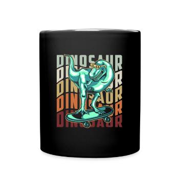 T-Rex Tyrannosaurus Fleischfresser - Tasse einfarbig - Schwarz - Vorne