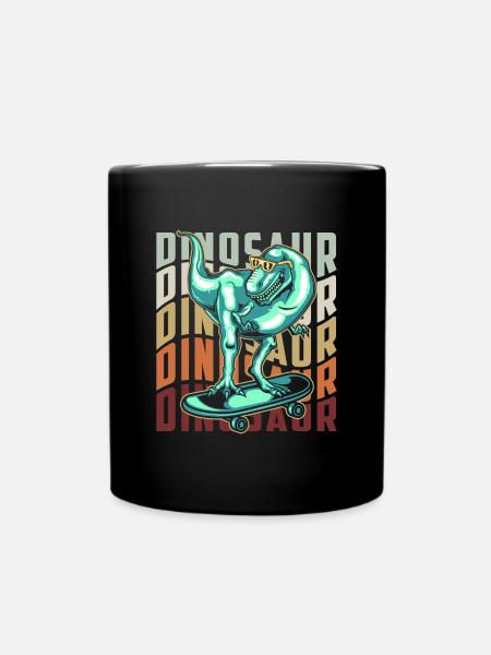 T-Rex Tyrannosaurus Fleischfresser - Tasse einfarbig - Schwarz