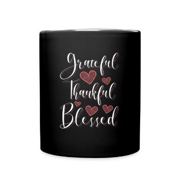 Cloverleaf Joy Love - Full Colour Mug - black - Front