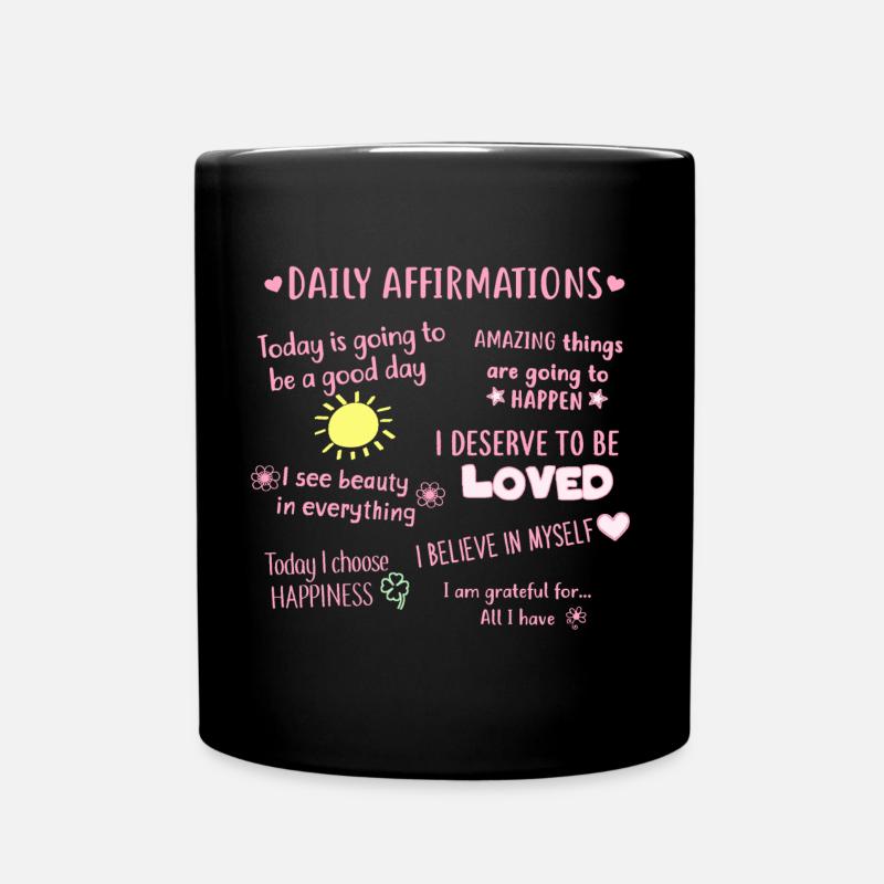 Affermazioni quotidiane - Tazza monocolore - nero