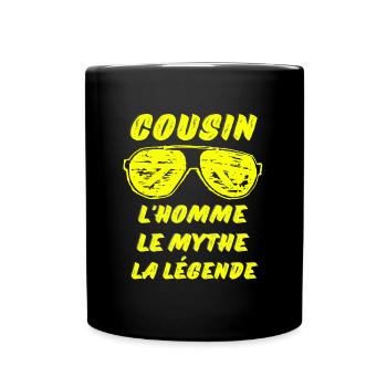 COUSIN Lunettes de soleil Homme Mythe Légende été - Mug uni - noir - Devant