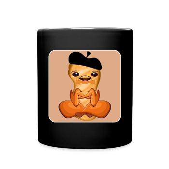 BBQ ROAST CHICKEN | BAGUETTE BASKENMÜTZE - Full Colour Mug - black - Front