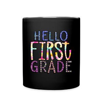 Bonjour Première année Rainbow Girls Boys Équipe d’enseignants - Mug uni - noir - Devant